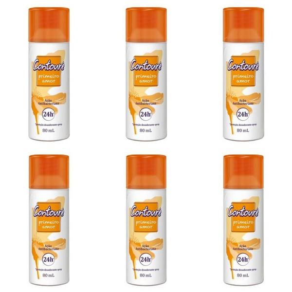 Contouré Primeiro Amor Desodorante Spray 80ml (Kit C/06)