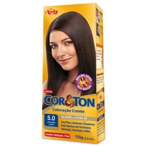 Cor & Ton - Coloração Creme - 5.0 Castanho Claro