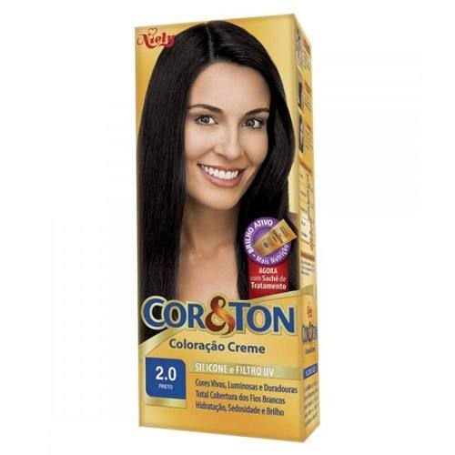 Cor Ton Tinta 2.0 Preto 50g (Kit C/06)