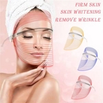 3 cores LED photonic máscara facial rejuvenescimento da pele anti acne rugas clareamento máscara cuidados com o rosto