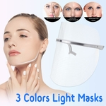 3 cores luz cuidados com a pele rejuvenescimento da máscara facial LED instrumento fotônico da pele