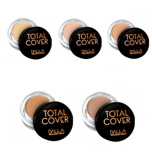 Corretivo Camuflagem Total Cover Cores Claras Dalla Makeup - Kit C/ 5...