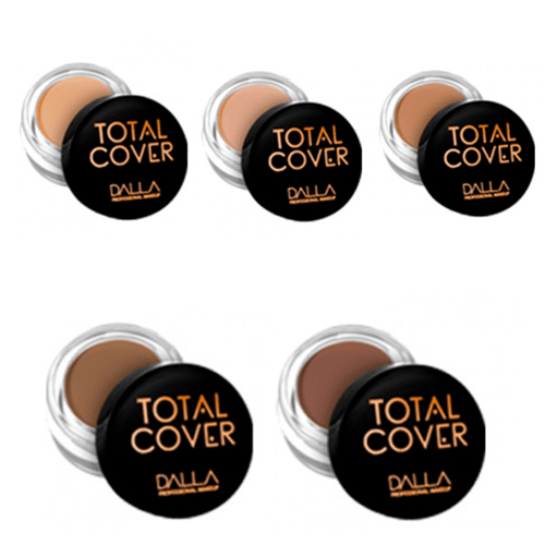 Corretivo Camuflagem Total Cover Cores Escuras Dalla Makeup - Kit C/ 5...