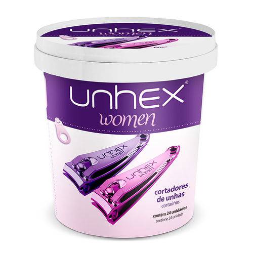 Cortador de Unhas Unhex Women - Pote C/ 24unidades