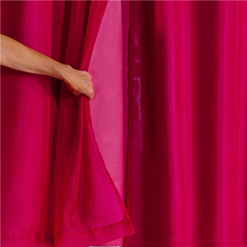 Cortina Blackout PVC com Tecido Voil 2,00 M X 1,40 M Pink