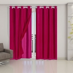 Cortina Blackout PVC com Tecido Voil 2,80 m x 2,30 m Pink