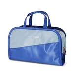 Cosmetic Bag Mulheres Homens Makeup Bag Organizador portátil Titular Wash Bag Escova Para Viagem de Negócios Azul
