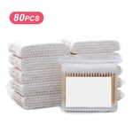 Cotonetes de algodão para maquiagem de bambu e bastão de uma só vez 1 pacote de 160 cabeças