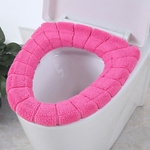 Cotton fuzzy inverno macio Toilet Seat Warmer Tampa Household Prático do tipo O Cushion