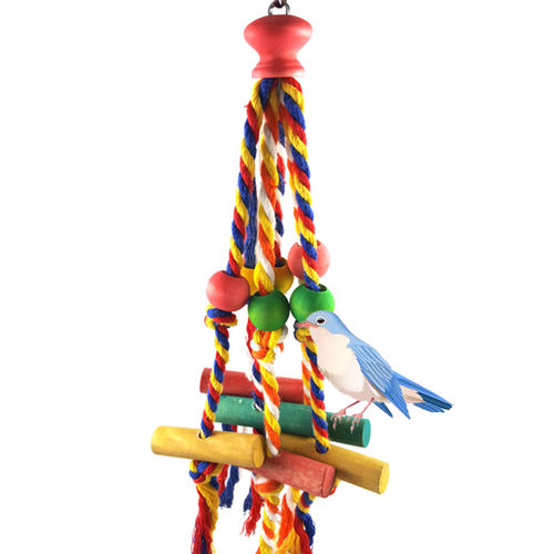 Cotton Rope Toy Chew engraçado colorido do bloco para Aves papagaios de estimação