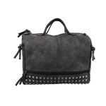Leather Female Top-handle Bags Rivet Larger Women Bags Hair Ball Shoulder Bag
