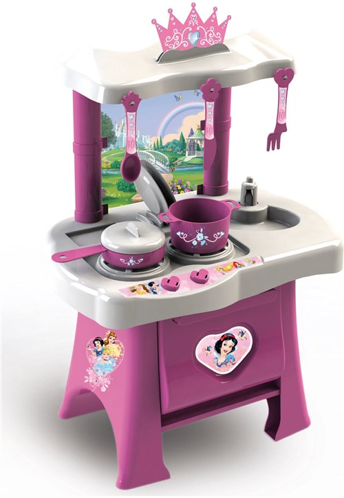 Cozinha Pop Princesas Disney Rosa e Branco Xalingo