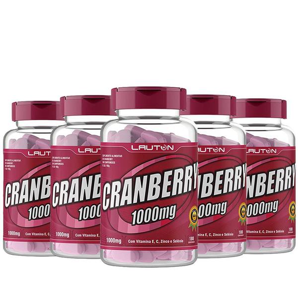 Cranberry 1000mg - 5 Un de 180 Comprimidos - Lauton - Lauton Nutrition