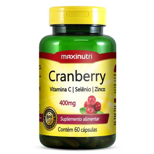 Cranberry 400mg Vitamina C e Zinco - Maxinutri