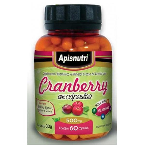Cranberry Apisnutri 500mg C/60 Cápsulas