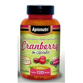 Cranberry Apisnutri 500Mg - Sem Sabor - 120 Cápsulas