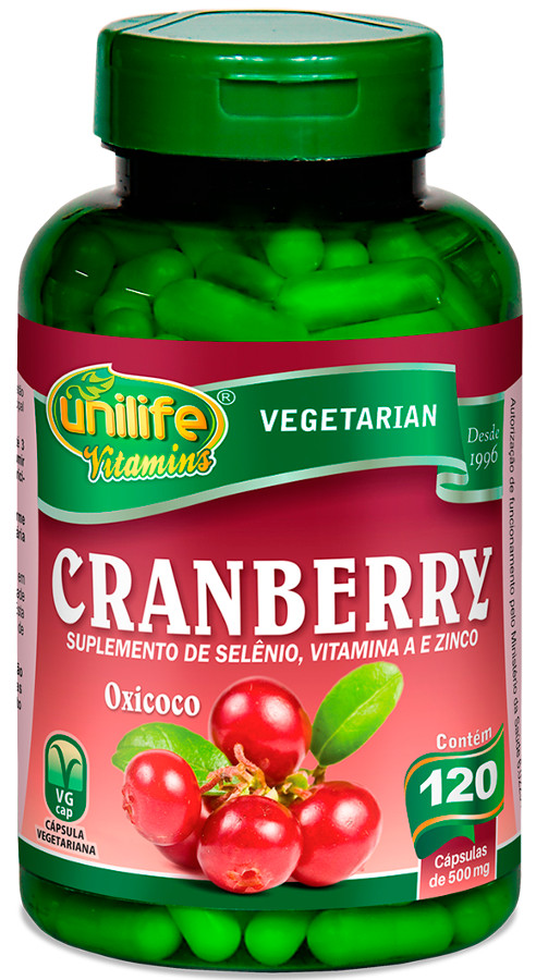 Cranberry Oxicoco Unilife 120 Capsulas 500mg
