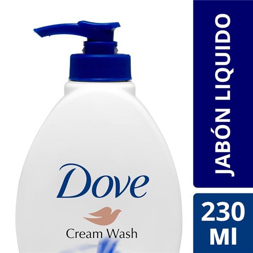 Cream Wash Dove Jabón Líquido Cremoso Dosificador 230 Ml