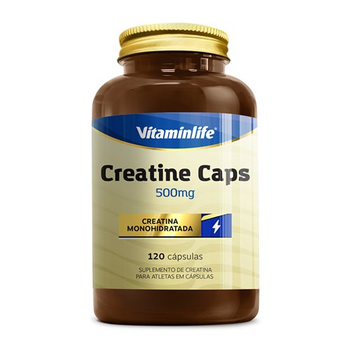 Creatina - Creatine Caps 120 Cápsulas Vitaminlife