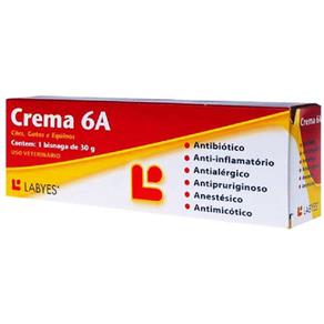 Crema 6A Antibiótico Cães Gatos 30g - Labyes