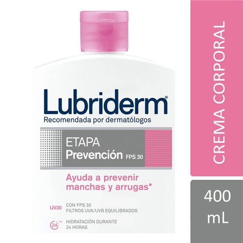 Crema Corporal Lubriderm, Prevención UV30, 400 Ml