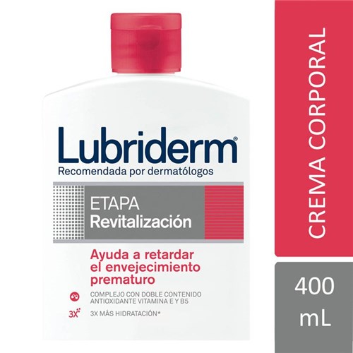 Crema Corporal Lubriderm, Revitalización, 400 Ml