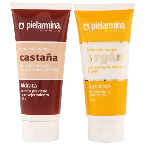 Crema de Manos Pielarmina Argan + Castaña, 80 Ml