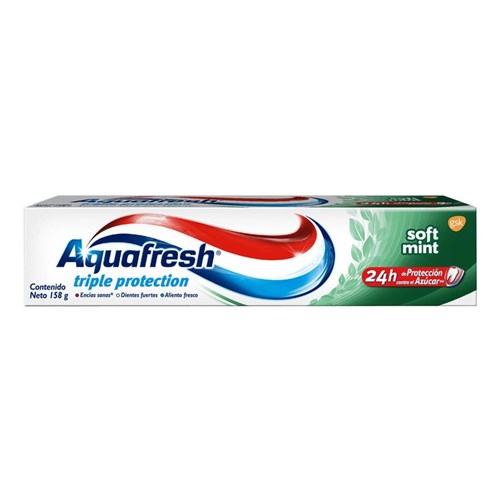 Crema Dental Aquafresh 158 G, Triple Protección Soft Mint