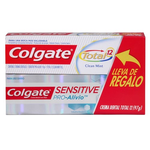 Crema Dental Colgate Sensitive Pro 110 G + Crema Dental Colgate Clean Mint 97.5 G