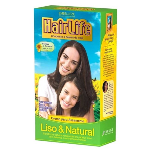 Creme Alisante Hair Life Liso e Natural 180G