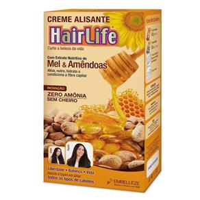 Creme Alisante Hair Life Mel e Amêndoas