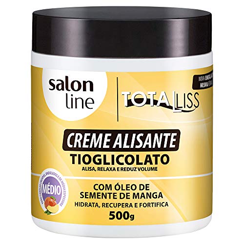 Creme Alisante - Manga Médio Pote, 500 Gr, Salon Line, Salon Line