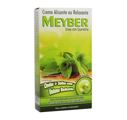 Creme Alisante ou Relaxante Meyber Ervas com Queratina para Cabelos Ondulados - Márcia