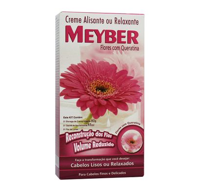 Creme Alisante ou Relaxante Meyber Flores com Queratina para Cabelos Finos e Delicados - Márcia