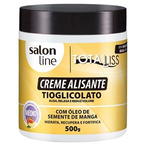 Creme Alisante Salon Line - Manga Médio Pote - 500gr