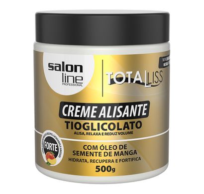 Creme Alisante Tioglicolato Óleo de Semente de Manga Forte 500g - Salon Line