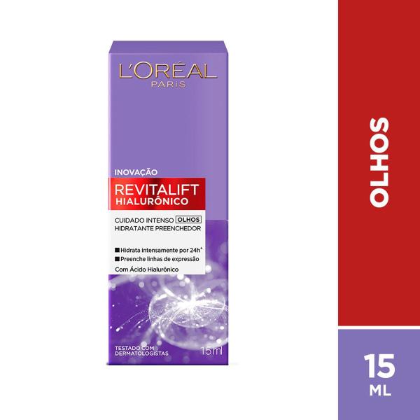 Creme Anti-idade para Olhos L'Oréal Paris - Revitalift Hialurônico - 15ml - L'Oreal Paris