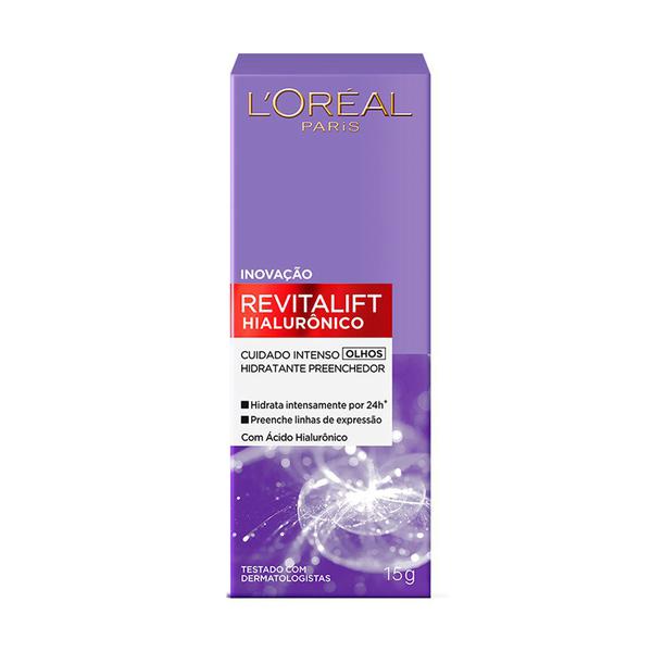 Creme Anti-idade para Olhos L'Oréal Paris - Revitalift Hialurônico