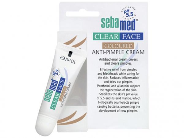 Creme Clear Face Coloured Anti-Pimple Cream - Corretivo Secante 10 Ml - Sebamed