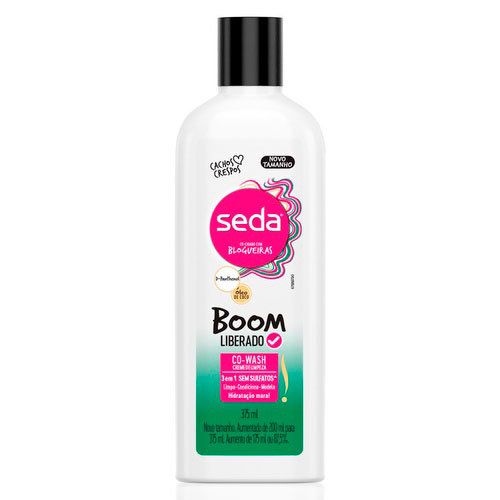 Creme de Limpeza Seda Boom Liberado Co-Wash 3 em 1 375ml