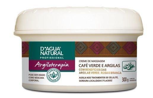 Creme de Massagem Café Verde e Argilas 300g - Dagua Natural - Dágua Natural