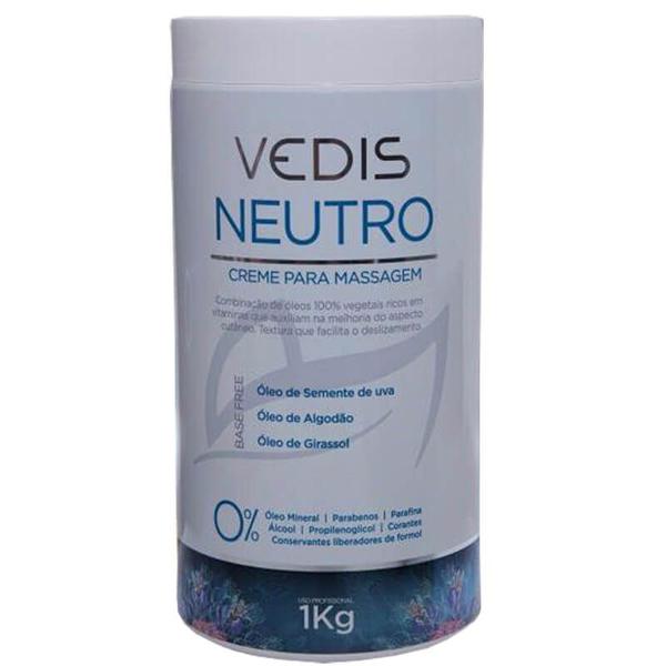 Creme de Massagem Neutro Sem Perfume Vedis - 1kg