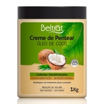 Creme de pentear profissional beltrat óleo de coco para cabelos desidratados 1kg máxima nutrição