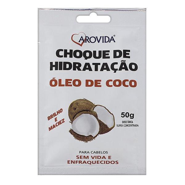 Creme de Tratamento Arovida Choque de Hidratação Óleo de Coco