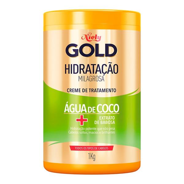 Creme de Tratamento Niely Gold Hidratação Milagrosa Água de Coco 1kg