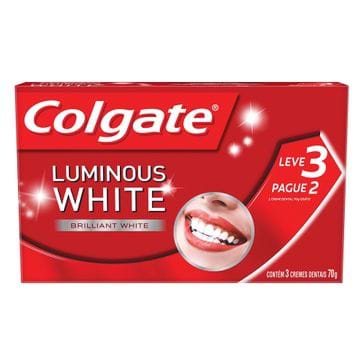 Creme Dental Colgate Luminous White Brilliant Mint 70g Promo Leve 3 Pague 2