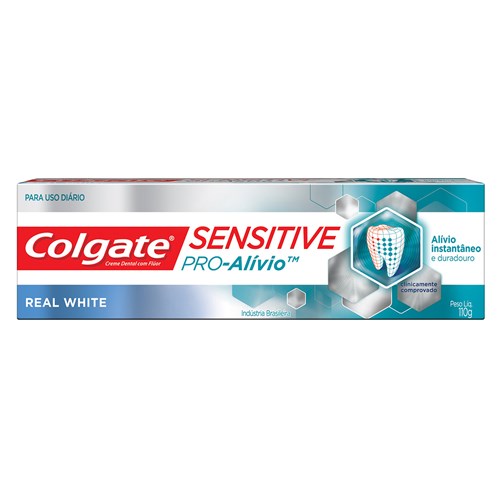 Creme Dental Colgate Sensitive Pro-Alívio Real White Menta 110G