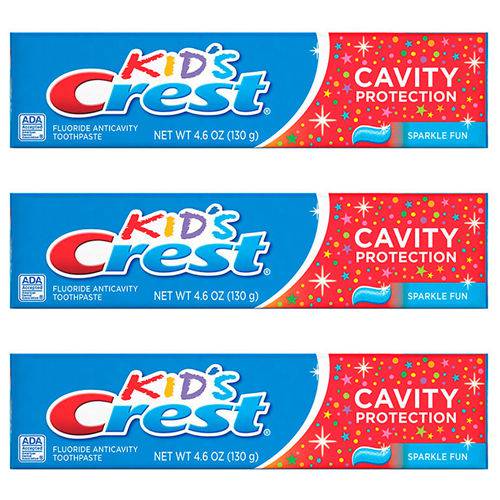 Creme Dental Crest Kids - Kit 03 Unidades