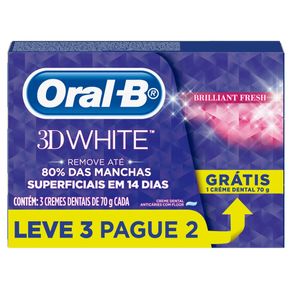Creme Dental 3D Oral-B 75g Leve 3 Pague 2