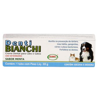 Creme Dental Denti Bianchi Menta Ecovet 65g